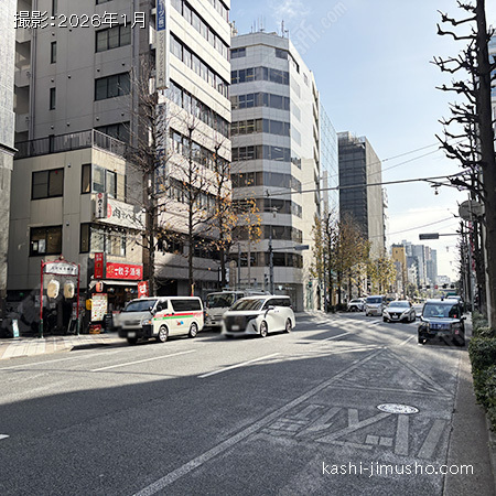 前面道路(人形町通り) 前面道路(人形町通り)