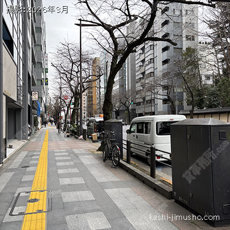 前面道路(靖国通り)