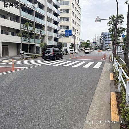 前面道路(入新井中央通り) 前面道路(入新井中央通り)